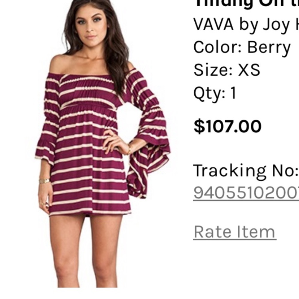 Off shoulder or on bell sleeve dress